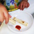 さるぱんだ's cooksnap of when they made ワンタンの皮deチーズ焼き@フライパン.