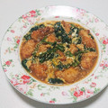 もぐ・ω・くま's cooksnap of when they made 残り物アレンジ☆唐揚げとほうれん草卵とじ.