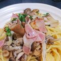 えり☆桜月's cooksnap of when they made 和風醤油きのこパスタ.