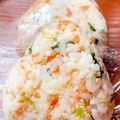 ゆまつは's cooksnap of when they made 三つ葉とシャケフレークのおにぎり♡.