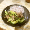 さるちゃんばなな's cooksnap of when they made きゅうりと豚肉のやみつき☆塩昆布炒め.