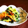 kebeibiko's cooksnap of when they made にんじんとわかめの出汁煮.