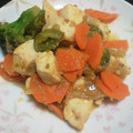 ✿ささ's cooksnap of when they made 彩野菜と鶏むね肉の塩だれ炒め.