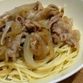 かぉP's cooksnap of when they made ハマる美味さ！黄金の味で豚焼肉＋パスタ.