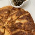 クック0CS64I☆'s cooksnap of when they made じゃがいもとキムチのチーズチヂミ.