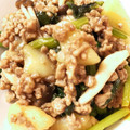 Stromboli's cooksnap of when they made 豚挽き肉、小松菜、きのこのオイスター炒め.