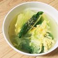 きりん４'s cooksnap of when they made 【簡単】チンゲン菜とレタスの中華スープ.