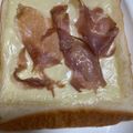 clover♡3's cooksnap of when they made 食パンアレンジ・ハチミツ＆チーズ＆生ハム.
