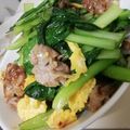 ami-rarara's cooksnap of when they made 味付け簡単☆豚肉と小松菜の卵炒め.