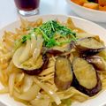 ハリスコ's cooksnap of when they made きのこと茄子の醤油スパゲティ.