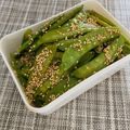 しゅい6's cooksnap of when they made レンジでパパッと！絹さやのごまあえ.