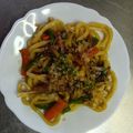 mi_co22's cooksnap of when they made ◎旨い！オイスターソースで焼きうどん◎.