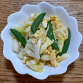 ポニーリボン's cooksnap of when they made 簡単♪スナップエンドウとキャベツの卵とじ.
