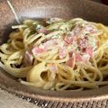 なぎ茶's cooksnap of when they made にんにくベーコン生クリームで極上パスタ.