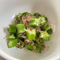 azbjbn's cooksnap of when they made オクラにカツオ節乗っけて.