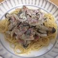 かんじきんぐ's cooksnap of when they made ベーコンとキノコのクリームパスタ♪.