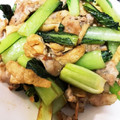 まわりてめくるん's cooksnap of when they made 小松菜ときざみあげの豚こま炒め.