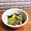 ☆amethyst's cooksnap of when they made 春キャベツと豚肉のネギ塩だれ炒め.
