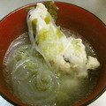 由芽15's cooksnap of when they made 手羽元と長ネギの生姜スープ.