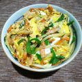 たかはらあゆむ's cooksnap of when they made ★彡 ベーコンともやしで洋風玉子丼 ★彡.