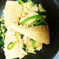 akko。's cooksnap of when they made タケノコとほうれん草のぴりり♪ゴマ和え.