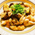 bonbonnier's cooksnap of when they made 鶏むね肉となすのバターしょうゆ炒め.
