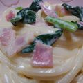 お菓子好きな中学生's cooksnap of when they made ランチに簡単！うどんカルボナーラ.