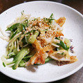 なち☆★'s cooksnap of when they made 鶏皮ときゅうりの酢の物.
