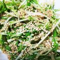 しん21's cooksnap of when they made もやしと水菜の胡麻サラダ.