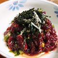 戸田のじゅんじゅん's cooksnap of when they made おうち居酒屋♡食べて納得、鯨ユッケ.
