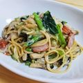 たかとかおり's cooksnap of when they made 小松菜と舞茸のクリームパスタ＊♪ ◆.