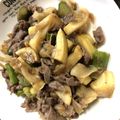 クックXUDULX☆'s cooksnap of when they made 牛肉と筍のバターしょうゆ炒め.