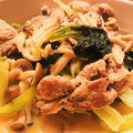 ぽんちち2003's cooksnap of when they made 豚肉とターサイの簡単中華炒め♡.