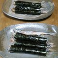 和☆2049's cooksnap of when they made ししゃもの海苔巻き.