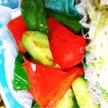 aちば's cooksnap of when they made キュウリと赤パプリカの塩コショウ炒め.
