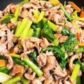 ビルメリー's cooksnap of when they made 塩レモンで☆豚こまと小松菜の炒め物.