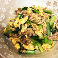 あひる☆じゅん's cooksnap of when they made 簡単に♪豚肉と小松菜の卵とじ炒め.