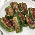matsu1016's cooksnap of when they made ハンバーグ　簡単ピーマンの肉詰め.