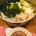 ＊いちごショート＊'s cooksnap of when they made ワカメたっぷり湯豆腐(韓国風ダレ）.
