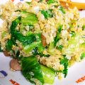 ふくふくふくろー♪'s cooksnap of when they made 焼豚レタスチャーハン.