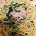 ayaxxx1980's cooksnap of when they made お手軽！ベーコンと水菜の和風パスタ♪.
