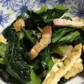Muffin33's cooksnap of when they made 簡単！小松菜＆油揚げ＆ベーコンの炒め煮♪.