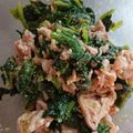 precious☆'s cooksnap of when they made 甘辛たれで♪ほうれん草と豚肉のごま和え.