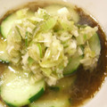 ･firststar's cooksnap of when they made **きゅうりともずくのねぎ塩山椒あえ**.