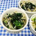 ととろ＆めい's cooksnap of when they made もやしとほうれん草とわかめの海苔和え.