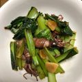 Marmo's cooksnap of when they made ﾎﾀﾙｲｶと小松菜のｶﾞｰﾘｯｸ炒め.