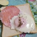 mmameco's cooksnap of when they made 朝食に☆ハムエッグ.