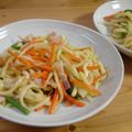 Nekozame's cooksnap of when they made 超簡単！カレー焼きうどん♪.