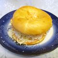 龍青空ママ's cooksnap of when they made 明太卵とハムのマヨデリサンド.