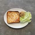 【OOB】's cooksnap of when they made 食パンくりぬき、ハム卵チーズのトースト.